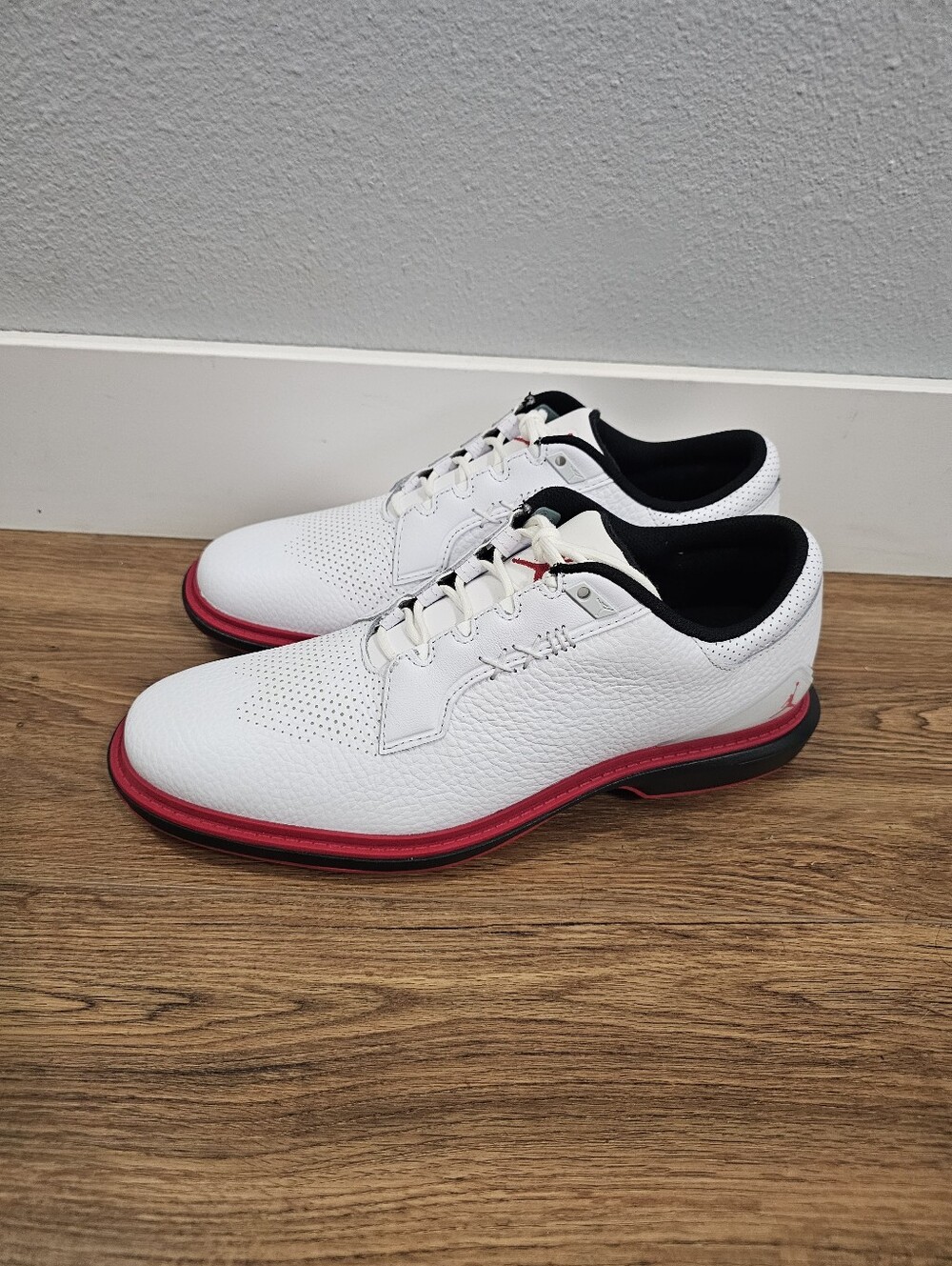 New Nike Air Jordan ADG 5 White Black Red FQ6642-103 Golf Shoes Size Men's 9